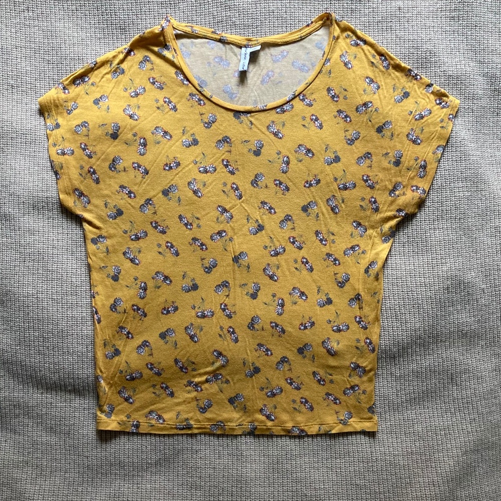 & Other Stories Yellow Dainty Floral Print Top